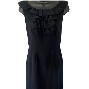 Banana Republic Black Ruffled Mini Dress